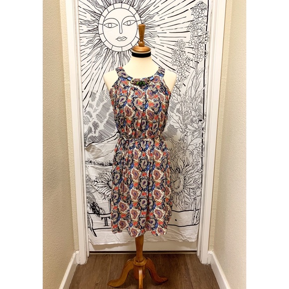 🌈 Amazing beaded paisley dress - Picture 2 of 11